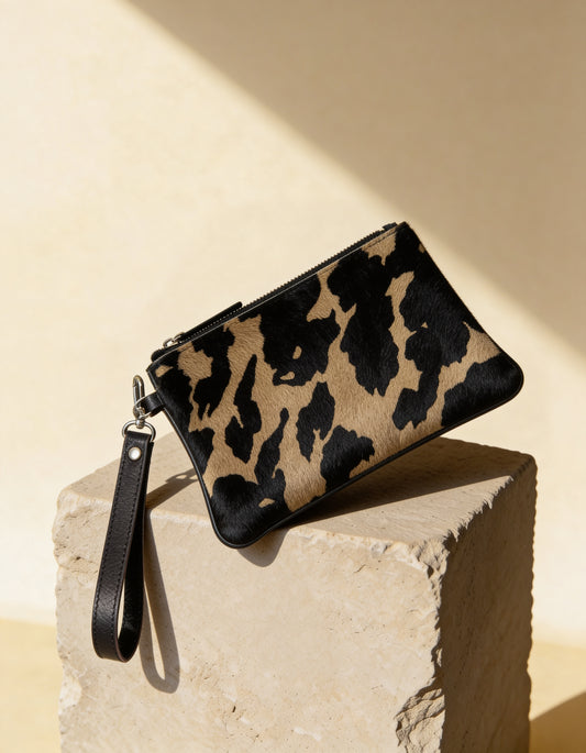 CLUTCH CUERO DE PELO