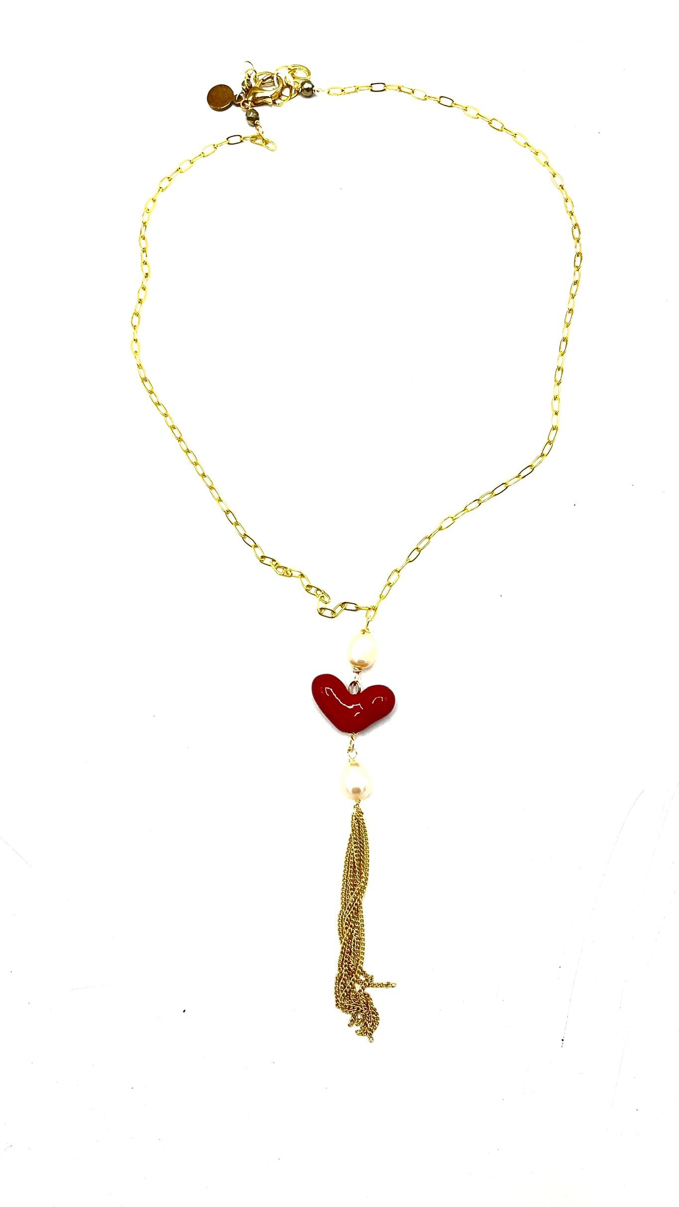 Collar cadena y corazón