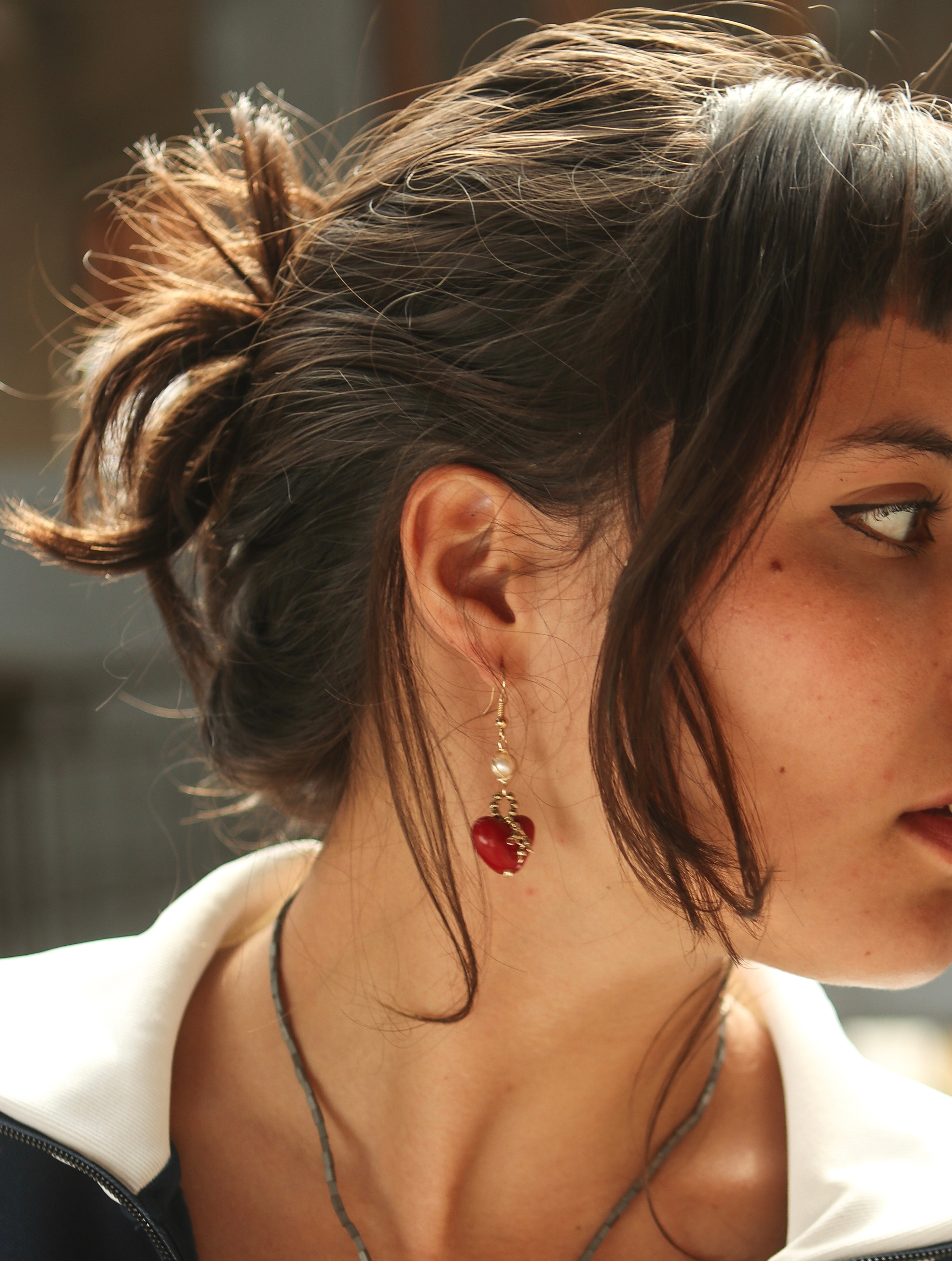 Aro corazon rojo  y pirita