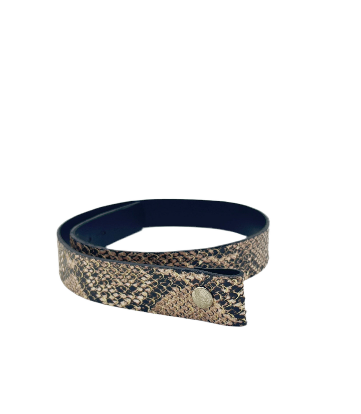 CORREA ANACONDA NEGRO GRIS, CREMA S/M