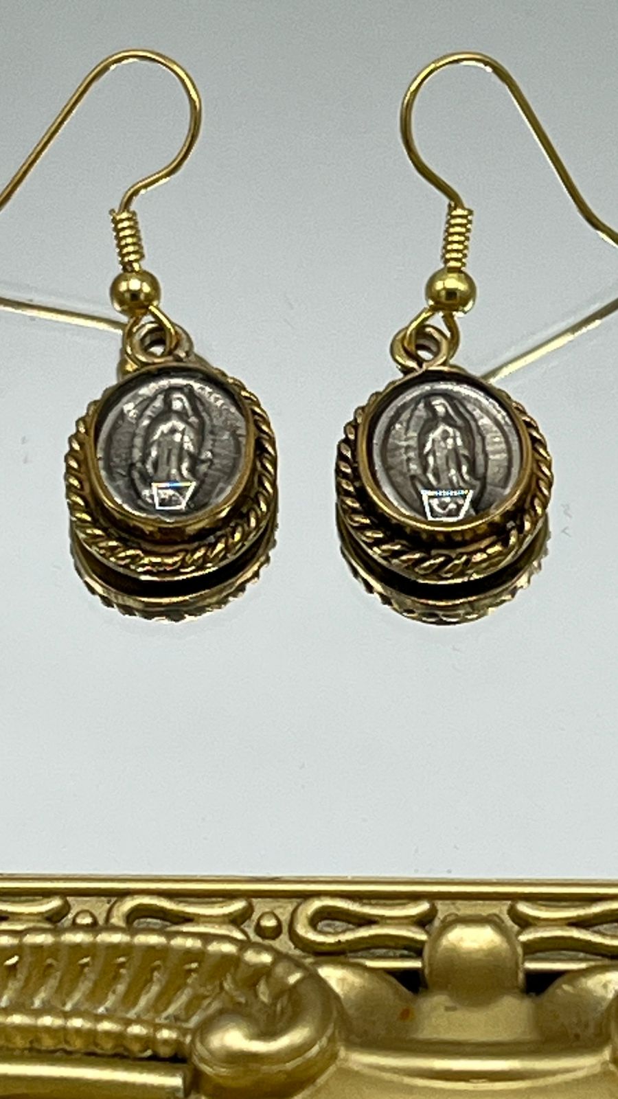 AROS VIRGEN BRONCE Y ALPACA