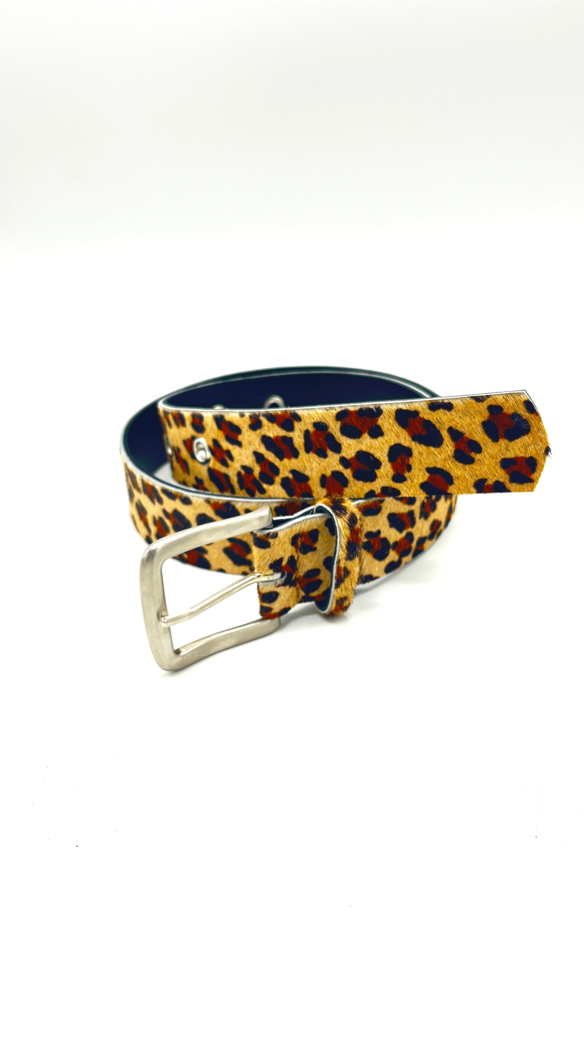 Cinturón Barcelona pelo diseño chita 🐆 Talla M