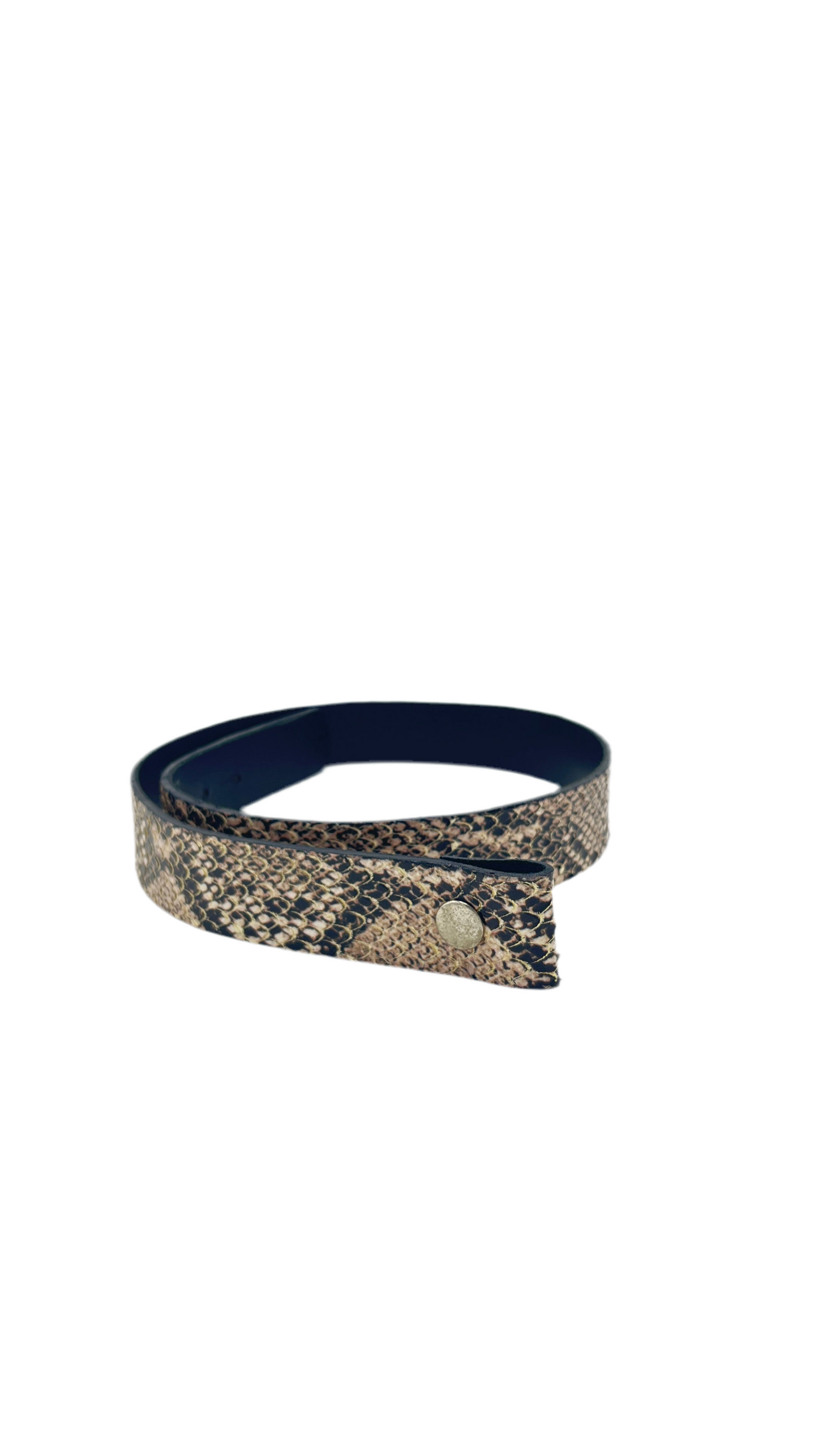 CORREA ANACONDA NEGRO GRIS, CREMA S/M