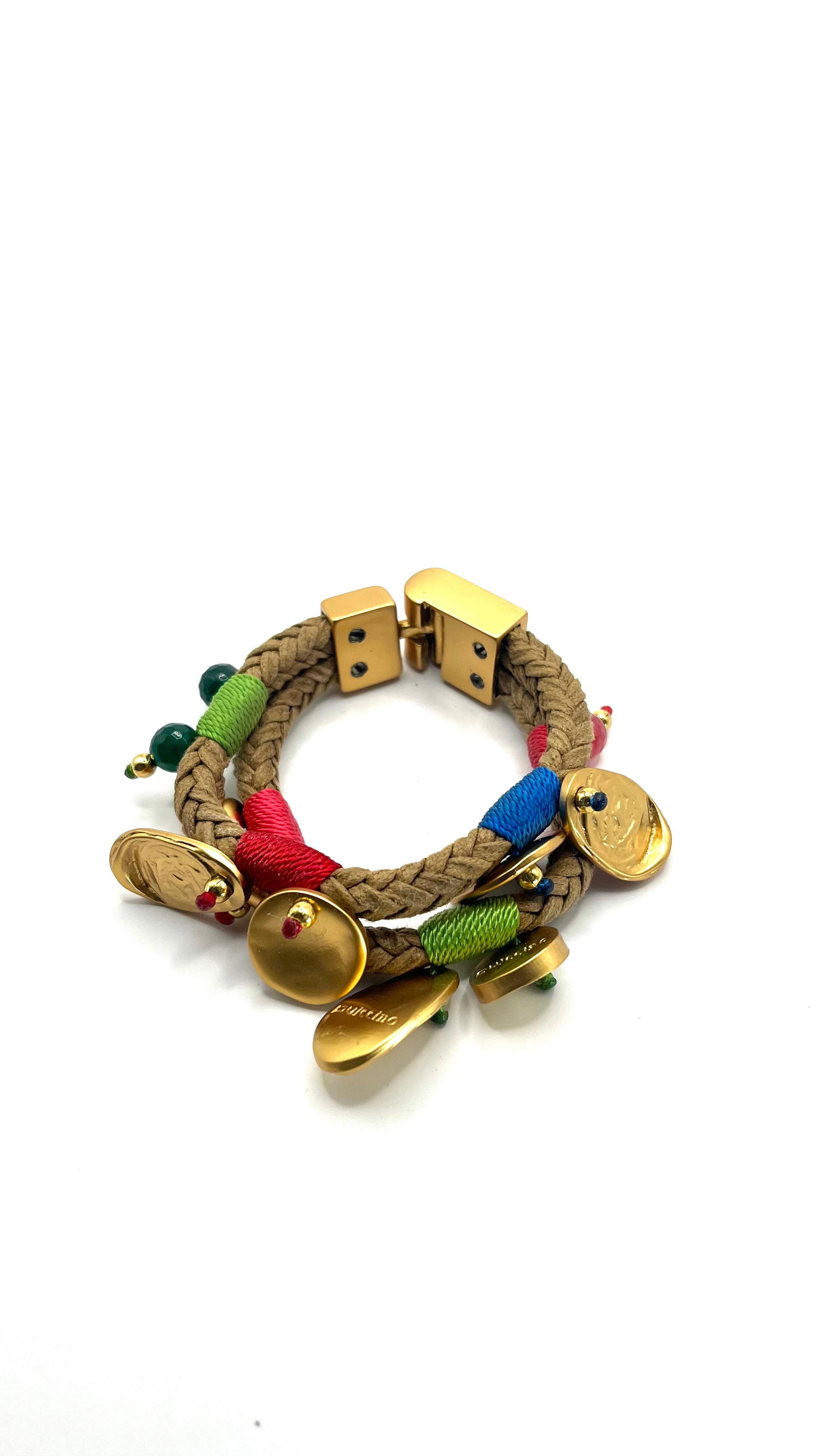 Pulsera de dijes baño 24k