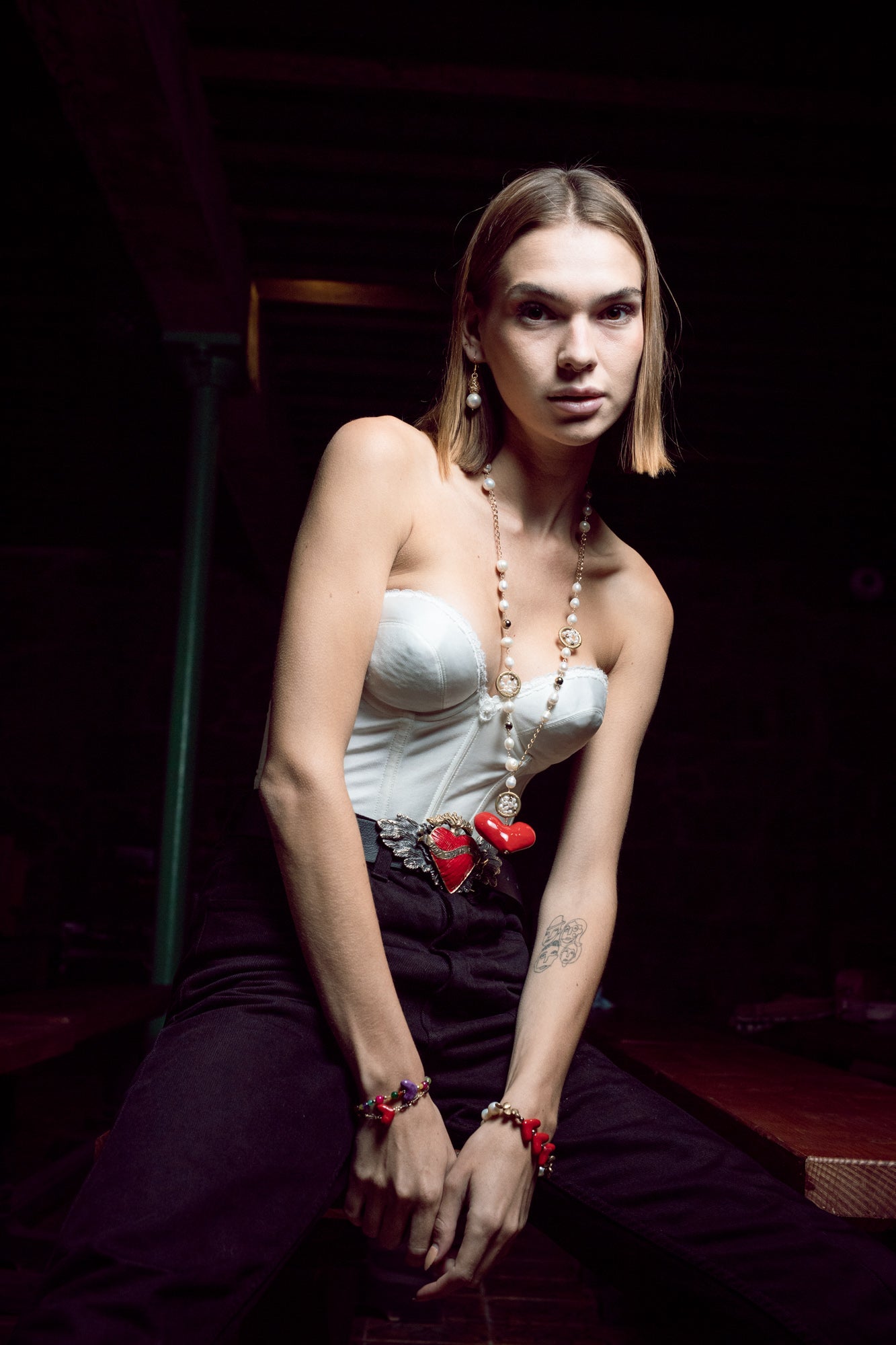 Collar de perlas con atrapa sueños