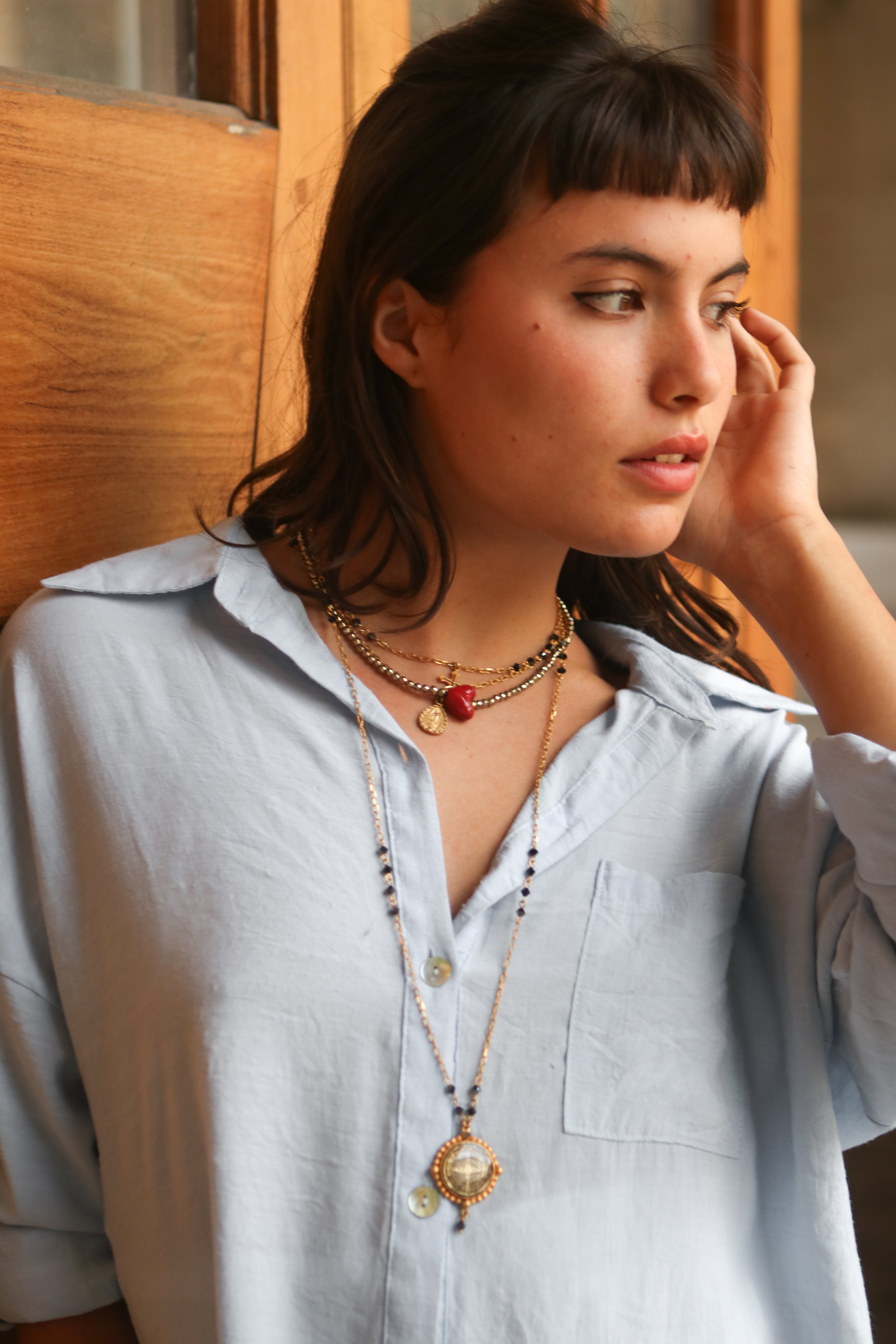 Collar de tres cadenas