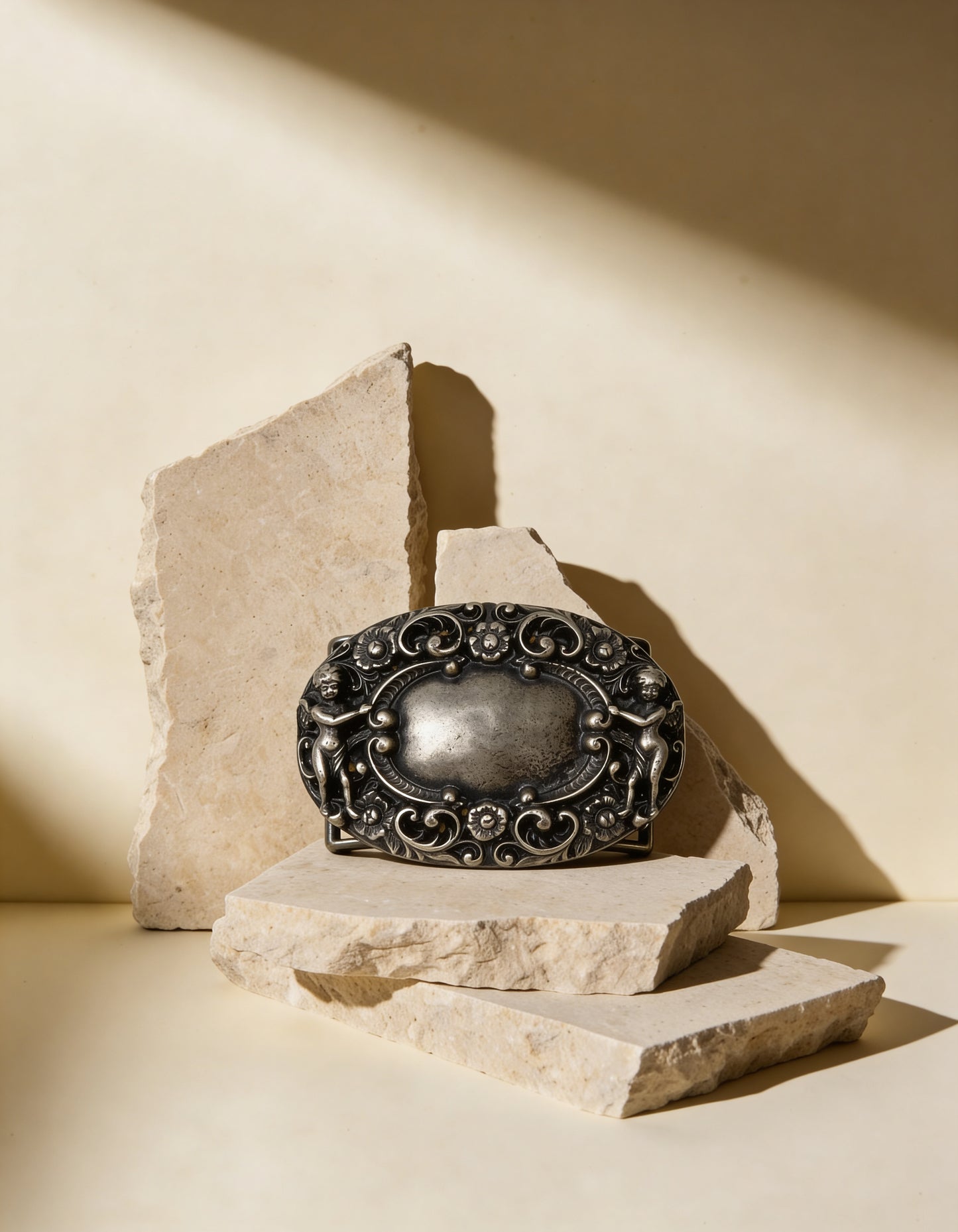 HEBILLA VENECIA PLATA ANTIGUA