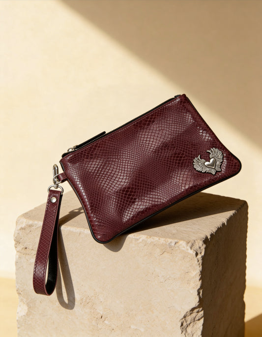 CLUTCH CUERO BURDEO